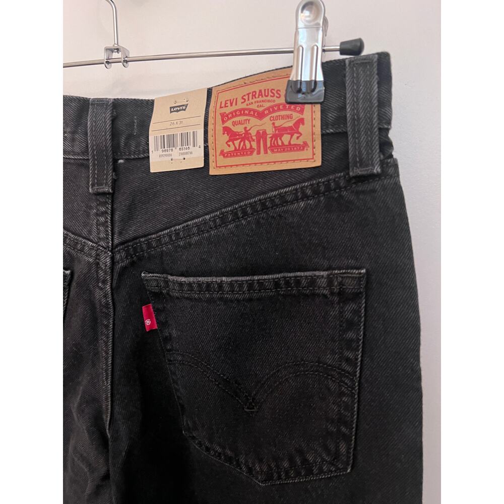 Levi's 94 Baggy Wide Leg Jeans mid-rise 26 Black 90s grunge Streetwear Skater - Picture 9 of 9